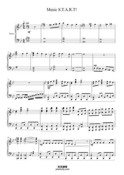 “Music S.T.A.R.T!”钢琴谱-Love Live! Written by Hata Aki Composed by Yamaguchi Akihiko-免费下载-天天钢琴