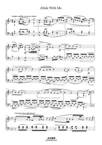 “Abide With Me”钢琴谱-William Henry Monk arr. Eric Rumsey-免费下载-天天钢琴