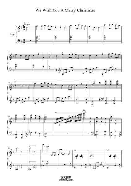 “We Wish You A Merry Christmas”钢琴谱-Alessandro Calicchia-免费下载-天天钢琴