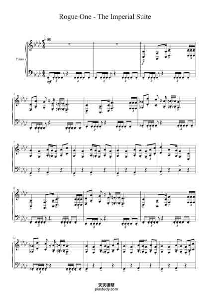 “The Imperial Suite”钢琴谱-Michael Giacchino-免费下载-天天钢琴