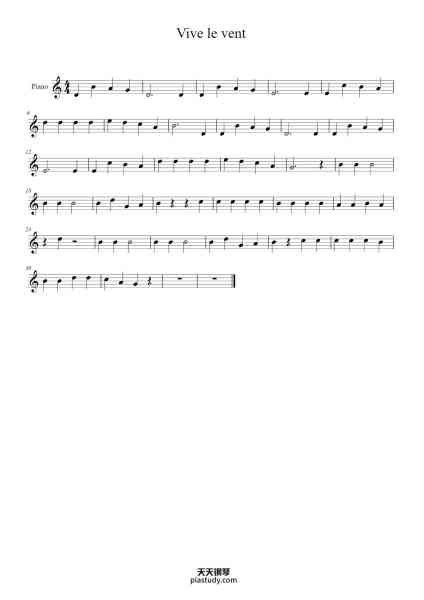 “Vive le vent”钢琴谱-Composer-免费下载-天天钢琴