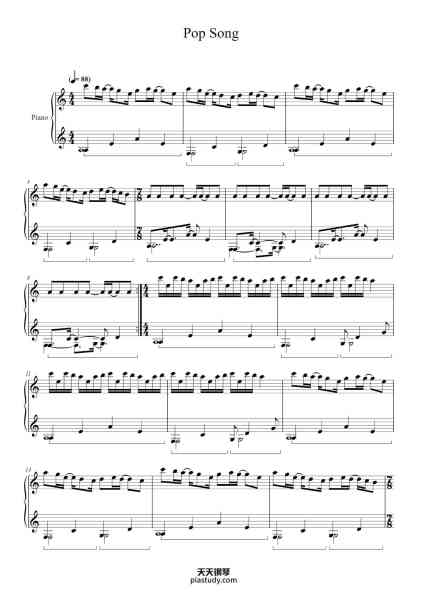 “Pop Song”钢琴谱-Tuukka Jokilehto-免费下载-天天钢琴