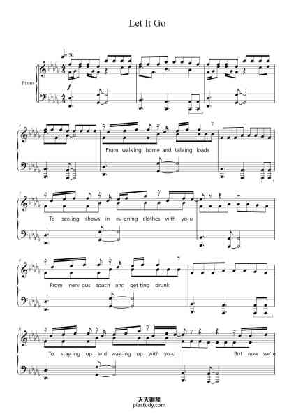 “Let It Go”钢琴谱-Pumens Faulkgrant-免费下载-天天钢琴