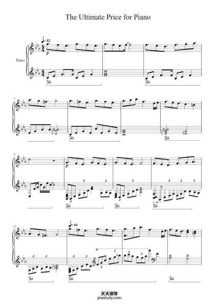 “The Ultimate Price for Piano”钢琴谱-Evan Call
Arr. Henry Morrell-免费下载-天天钢琴