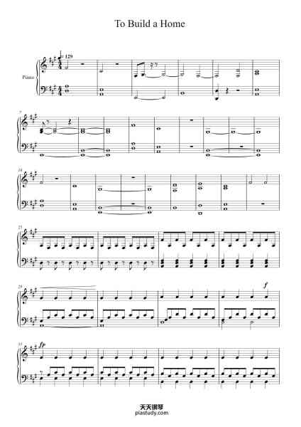“To Build a Home”钢琴谱-Cinematic Orchestra-免费下载-天天钢琴