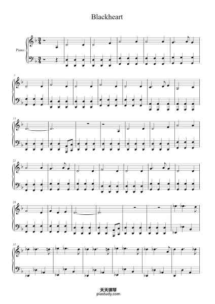 “Blackheart - Two Steps from Hell”钢琴谱-Efbing-免费下载-天天钢琴