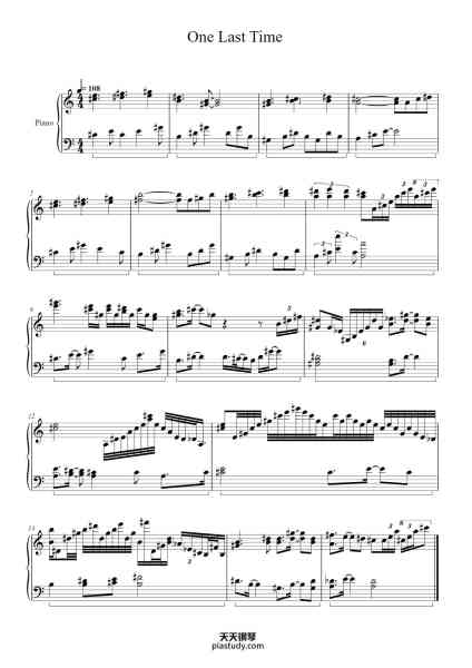 “One Last Time”钢琴谱-Dream Theater (Jordan Rudess)-免费下载-天天钢琴
