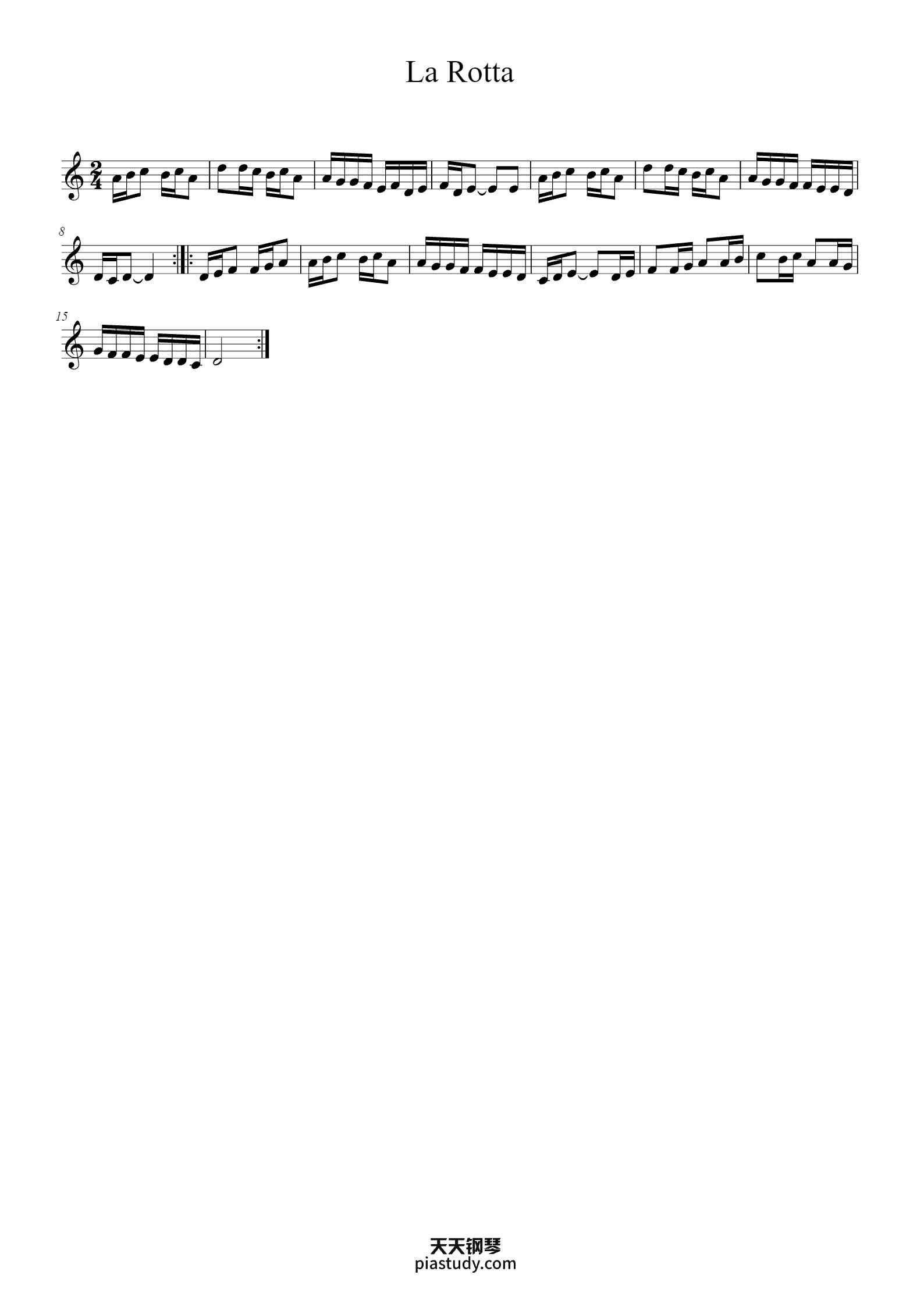 'La Rotta' - Piano Sheet Music By anomimo | TOPiano