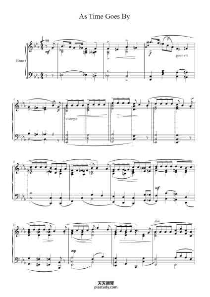 “As Time Goes By”钢琴谱-Herman Hupfeld-免费下载-天天钢琴