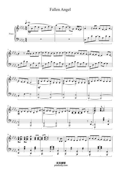 “Fallen Angel”钢琴谱-Hughckens-免费下载-天天钢琴
