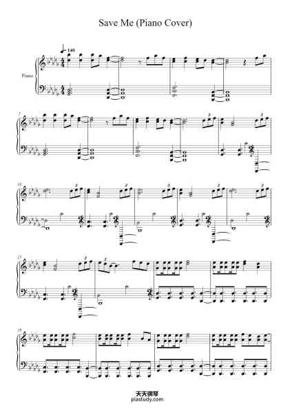 “Save Me (Piano Cover)”钢琴谱-Wheatjosh Steingou-免费下载-天天钢琴