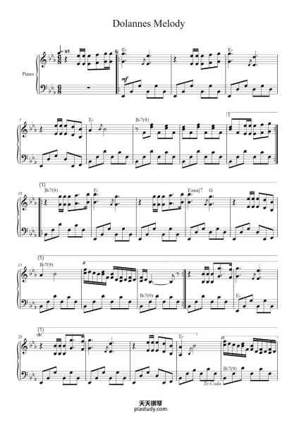 “Dolannes Melody”钢琴谱-isumeth-免费下载-天天钢琴