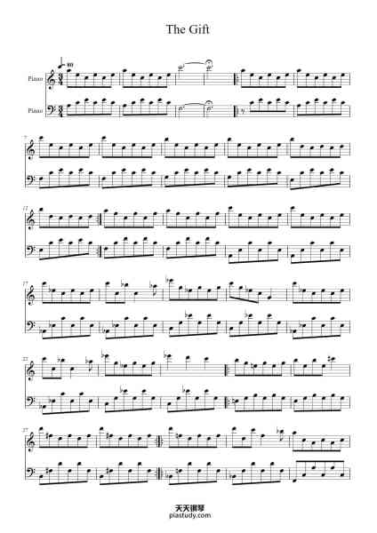 “The Gift - Joep Beving”钢琴谱-Joep Beving-免费下载-天天钢琴