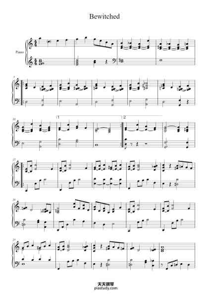 “Bewitched”钢琴谱-Richard Rodgers and Lorenz Hart-免费下载-天天钢琴