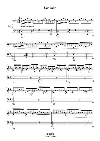 “Das Jahr: September (Am Flusse)”钢琴谱-Fanny Mendelssohn Hensel (1805-1847)-免费下载-天天钢琴