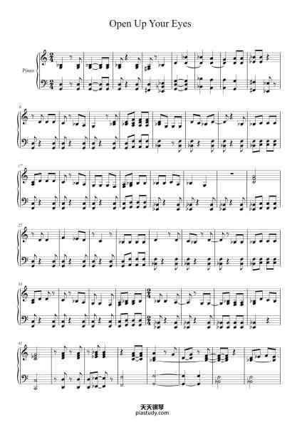 “Open Up Your Eyes”钢琴谱-Daniel Ingram-免费下载-天天钢琴