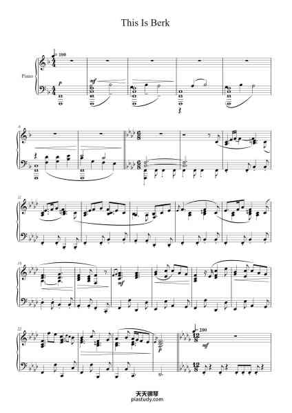 “This Is Berk”钢琴谱-Composer : John Powell Arranger : SoundTrackMaster Originally by Alex Sheen-免费下载-天天钢琴