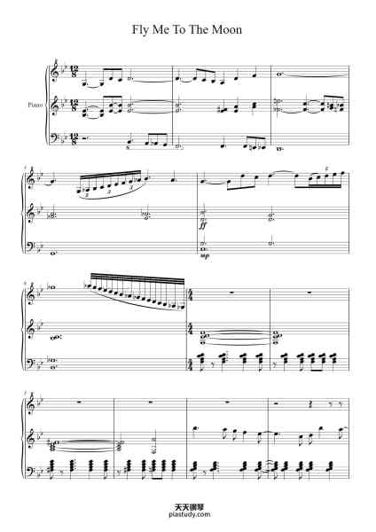 “Fly Me To The Moon - Evangelion Version”钢琴谱-Frank Sinatra-免费下载-天天钢琴