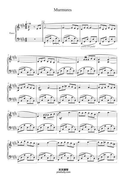“Murmures”钢琴谱-ad-免费下载-天天钢琴