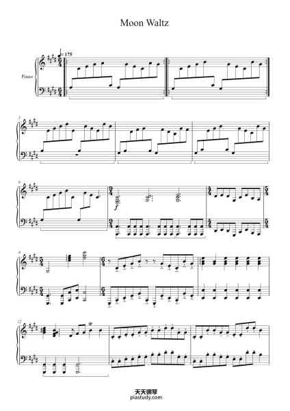 “Moon Waltz”钢琴谱-Bora Karaca-免费下载-天天钢琴
