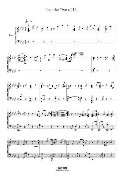 “Just the Two of Us”钢琴谱-Bill Withers-免费下载-天天钢琴