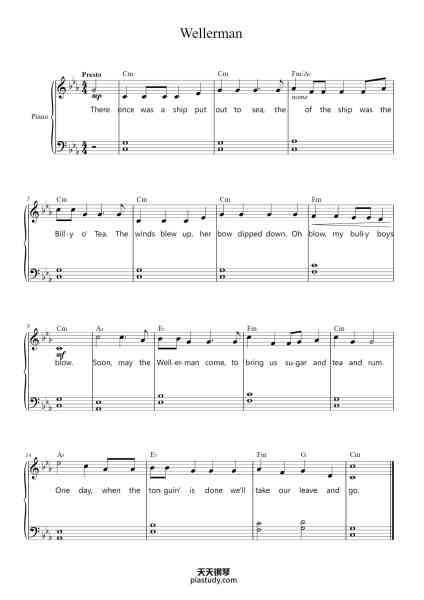 “Wellerman”钢琴谱-Rosanna D'Agnillo-免费下载-天天钢琴