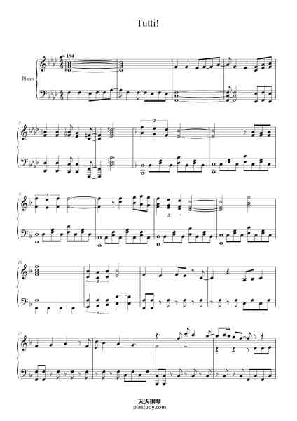 “Tutti!”钢琴谱-Campriel-免费下载-天天钢琴