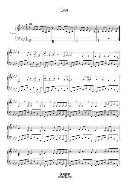 “Lost”钢琴谱-Illenium arr. Novena-免费下载-天天钢琴