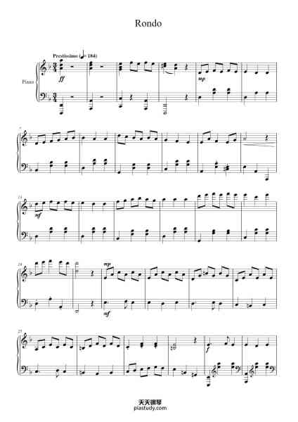 “Rondo”钢琴谱-Me-免费下载-天天钢琴