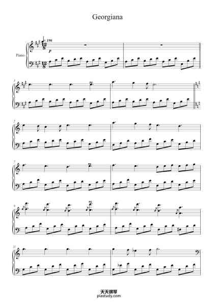 “Georgiana (Pride and Prejudice)”钢琴谱-Dario Marianelli-免费下载-天天钢琴