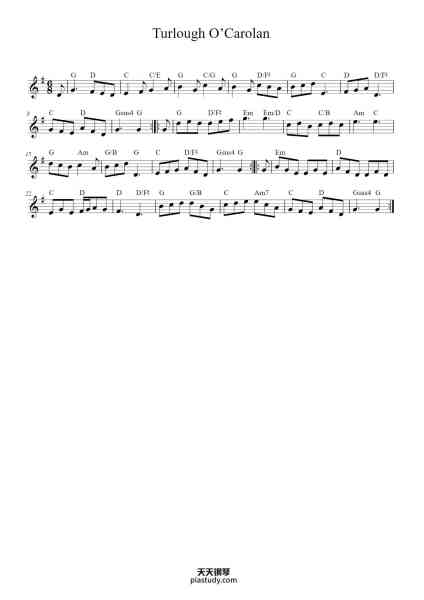 “Turlough O’Carolan”钢琴谱-Turlough O’Carolan-免费下载-天天钢琴