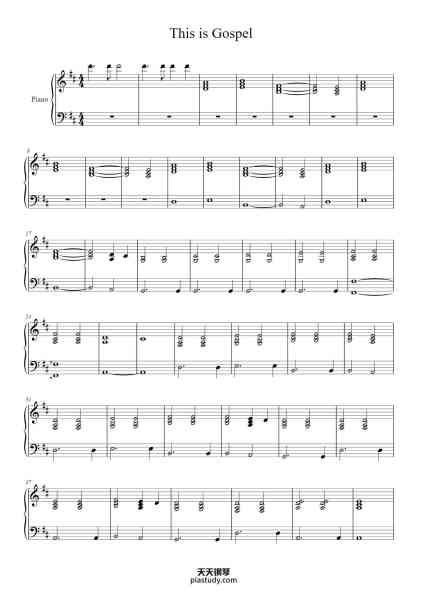 “This is Gospel”钢琴谱-Panic! At the Disco-免费下载-天天钢琴
