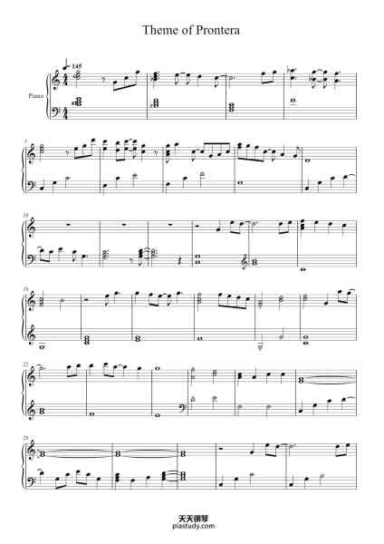 “Theme of Prontera”钢琴谱-Composed by: SoundTeMP-免费下载-天天钢琴