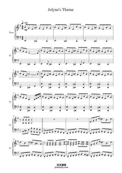 “Jolyne's Theme”钢琴谱-Yugo Kanno
Arr. Marco Guardabasso
-免费下载-天天钢琴