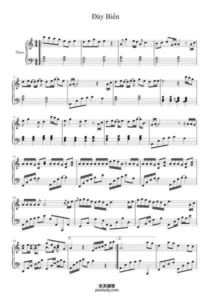 “Đáy Biển”钢琴谱-Arranged by Quyền-免费下载-天天钢琴