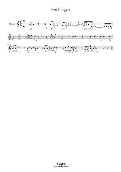 “Two Fingers”钢琴谱-Paul Mc Cartney-免费下载-天天钢琴
