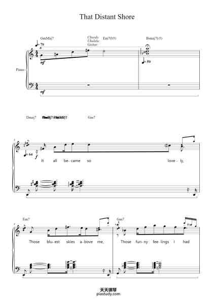 “That Distant Shore”钢琴谱-Composed by: Aivi & Surasshu
Arranged by: Daniel Major-免费下载-天天钢琴