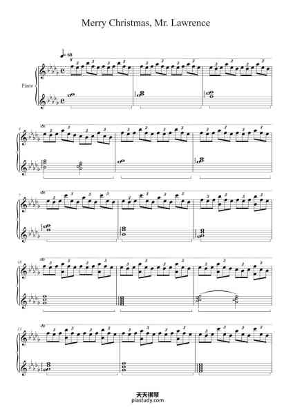 “Merry Christmas, Mr. Lawrence”钢琴谱-Ryuichi Sakamoto
Arr. Austin Moca
-免费下载-天天钢琴