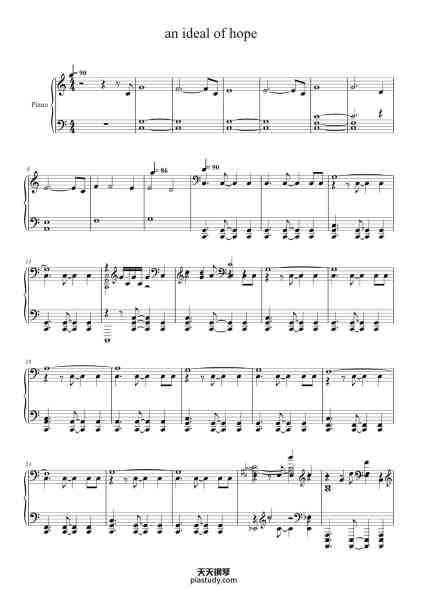 “an ideal of hope”钢琴谱-Hans Zimmer-免费下载-天天钢琴