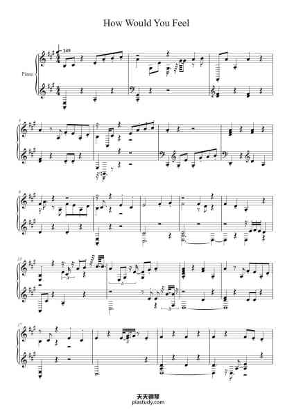 “How Would You Feel”钢琴谱-Ed Sheeran arr. Christopher Mendoza-免费下载-天天钢琴