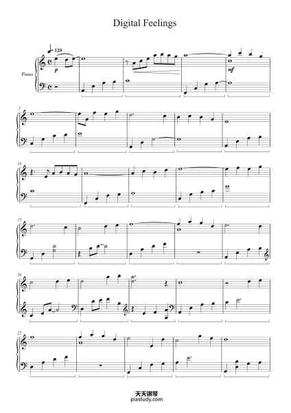 “Digital Feelings”钢琴谱-Vitalie Rotaru-免费下载-天天钢琴