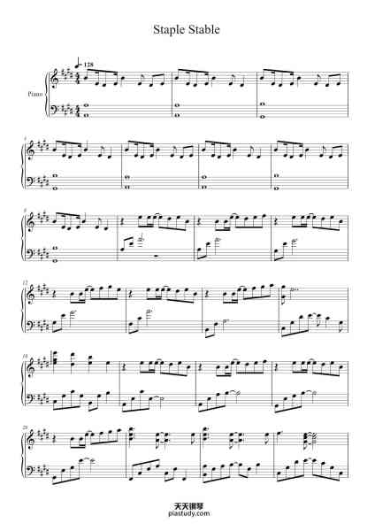 “Staple Stable”钢琴谱-Arranged by: JP-免费下载-天天钢琴