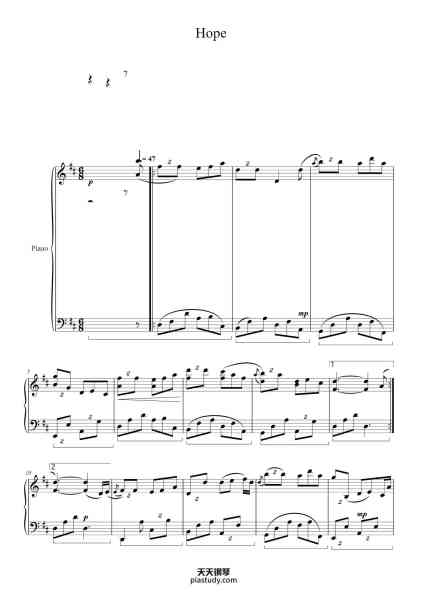 “Hope”钢琴谱-Yiruma-免费下载-天天钢琴