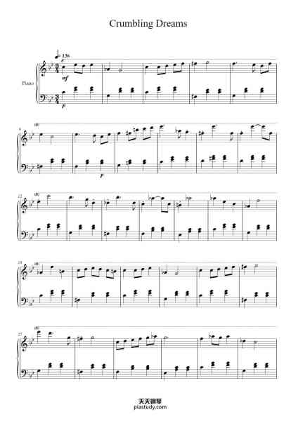 “Crumbling Dreams (Ballora's Music Box)”钢琴谱-Composed by Leon Riskin-免费下载-天天钢琴