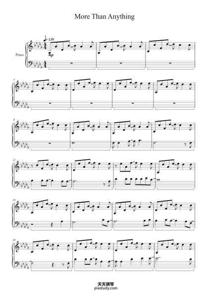 “More Than Anything”钢琴谱-Arr. Nelsen-免费下载-天天钢琴