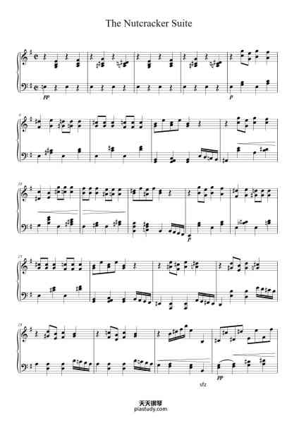 “The Nutcracker Suite”钢琴谱-Tchaikovsky (1840 - 1893) -免费下载-天天钢琴