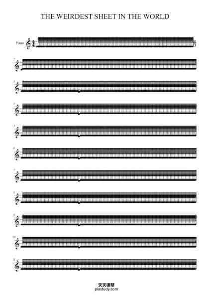 “THE WEIRDEST SHEET IN THE WORLD”钢琴谱-Composer-免费下载-天天钢琴