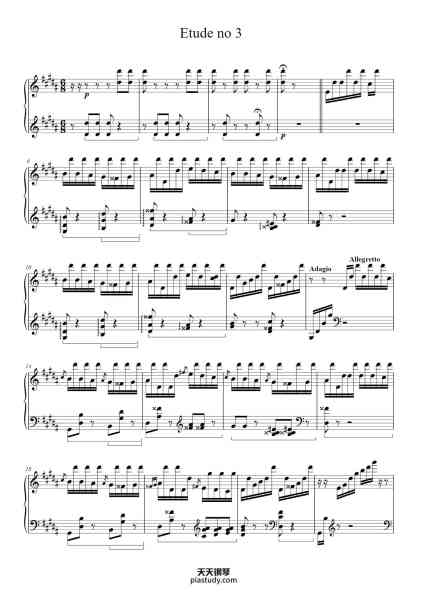 “Étude No. 3 in G-Sharp Minor "La Campanella", S. 141/3”钢琴谱-FRANZ JOSEPH LISZT-免费下载-天天钢琴