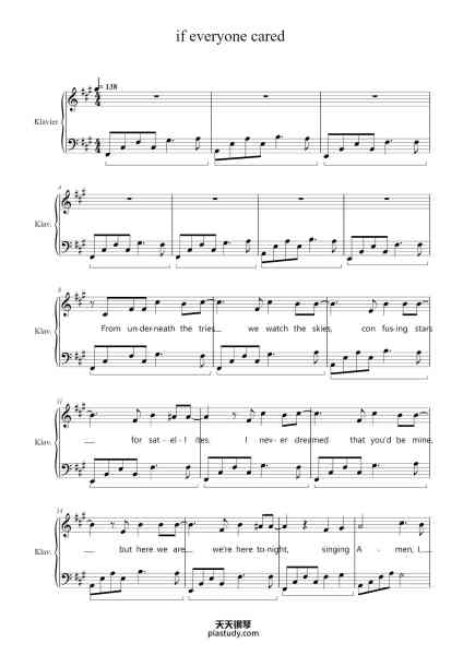 “if everyone cared”钢琴谱-Nickelback-免费下载-天天钢琴