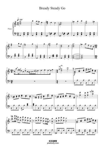 “Bready Steady Go”钢琴谱-Pedro Silva-免费下载-天天钢琴